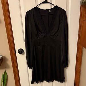 SHEIN Black Long Sleeve Dress